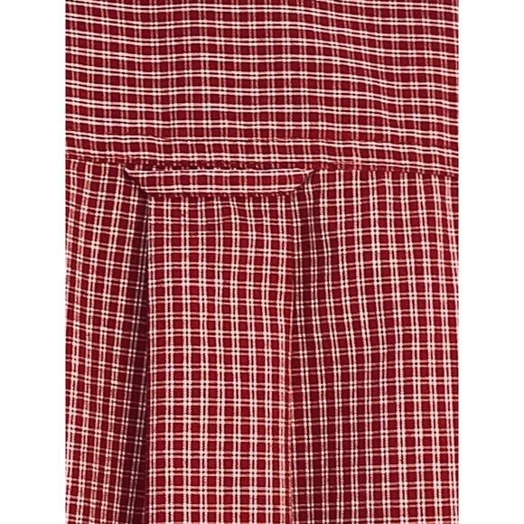 Chaps Shirt 2XL Red and White Check Pocket Button Down Long Sleeve Mens Crest - Picture 7 of 12